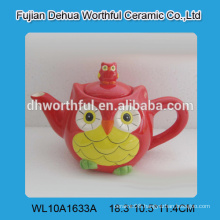 Factory direct sale customize ceramic teapot bulk in owl shape